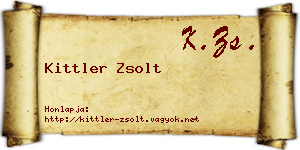 Kittler Zsolt névjegykártya